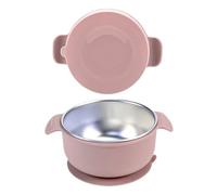 Baby Food Bowls, Child Feeding Bowl, Anti Scald Foods Container, Stainless Steel Snack Plate, Sturdy Weaning Dish Set for Feed Supplies, Babies, Kids, Led Weaning Use, 6.1x6.1x2.36 inches