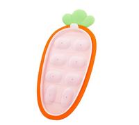 Baby Food Freezer Molds, Silicone Carrot Shape Box With Lid, Eight Compartments For Easy Storage Of Vegetable And Fruit Purees, Ideal For Complementary Food And Kids Food Containers