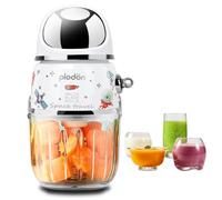 Baby Food Maker Mini Cute and Small Food Processor Puree Blender Grinder Chopper 1.2 Cup Glass Bowl with 6 Blade Electric (Spaceman-White(One Bowl))