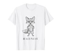Baby Fox Beach Please Summer Vibe, Sarcasmo umoristico per Adulti Maglietta