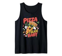 Baby Funny Cartoon Food Design Pizza Fetta Canotta