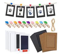 Baby Fussabdruck Set 2 Stück Baby Handabdruck Und Fußabdruck Set con 10 Fotorahmen Baby Abdruck per Neugeborene Pfotenabdruck Set Hund Baby Fussabdruck Set Fuß Oder Hand Abdruck