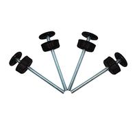 Baby Gate Guru M8 (8mm) Canne Extra Lungo per Cancelletto Bambini a Pressione - Set di Ricambio da 4 Pezzi (8mm, Nero)