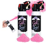 Baby Gender Reveal Fire Extinguisher; Spray Colorato con Polvere Fumogena; Idea per una Festa di Rivelazione del Genere del Bambino Sicura al 100% ed Ecologica (pink)