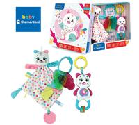 BABY CLEMENTONI - BABY GIFT SET KITTY PACK PINK:SONAGLINO, CHIAVI E COPERTINA DO