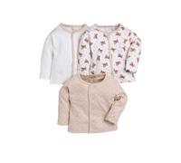 BABY GO Set di 3 magliette unisex per neonato, 100% puro cotone, 489 pezzi, Beige e Bianco, 9-12 Mesi