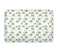 Baby Green Playful Elephant Extra Large Resuable Fasciatoio Coperture altamente assorbenti per fasciatoio, antiscivolo, per neonati e bambini, 132,1 cm L x 86,4 cm W