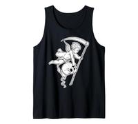 Baby Grim Reaper Skull Scythe Gothic Angel Cherubino Canotta