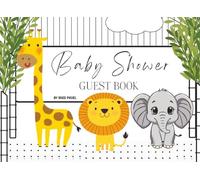 Baby Guest Book: Safari Jungle Baby Shower Guestbook | Baby Animals Lion Elephant And Giraffe