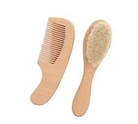 Baby Hairs Cespuglio E Pettine Set Neonato Spazzola Per Capelli Con Morbide Setole di Capra Legno Pettine Dei Capelli Per Neonati Del Bambino Culla Caps