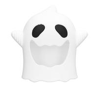 Baby Halloween Ghost Mitten Teether Infantile simpatico giocattolo da masticare in silicone morbido per succhiare esigenze (Bianco)