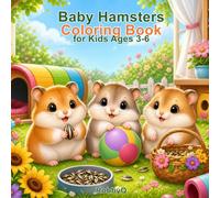 Baby Hamsters Coloring Book: Cute and Easy Hamster Coloring Pages for Kids Ages 3-6