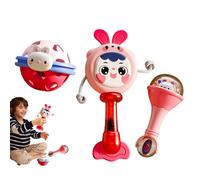Baby Hand Rattle, tamburo per il pisolino a mano | Martello a sabbia cartoon,Attività di apprendimento in età prescolare, attività di sviluppo della prima infanzia educativa per ragazzi e