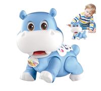Baby Hello Hippo Toy - Giocattolo di monitoraggio interattivo per bambini piccoli, giocattoli di granchio | Musica sensoriale Light Up Dancing Crawling Hippo Baby Musical Toy, Luminoso Baby Toy Sound