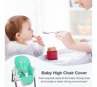 Baby High Chair Covers, High Chair Cushion, Baby Dining Seat Covers, PU Leather, Soft with Safety Belt Comfortable Seat,Easy to Clean,Embedded anti-slip particles,Waterproof and Stainproof