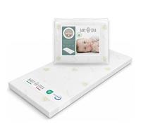 baby idea Materasso Lettino Campeggio Sfoderabile Pieghevole a Norma EN16890:2017 Federa Tessuto Aloe Certificato Oeko-tex® Interno Certificato Certipur™ 60x120x4 OMAGGIO Borsa da Viaggio (Aloe)