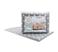 baby idea Materasso Lettino Campeggio Sfoderabile Pieghevole Traspirante a Norma EN16890:2017 Federa100% Cotone Oeko-tex® Interno Certificato Certipur™ 60x120x4 OMAGGIO Borsa da Viaggio (Pois B)