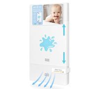baby idea Materasso Lettino Neonato Antisoffoco Sfoderabile a Norma EN16890:2017+A1:2021 Lavabile Materasso Culla Neonato Ipoallergenico, Ergonomico (Bundle PipiSafe Bianco/Grigio, 64x124)