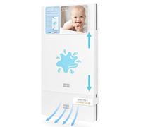 baby idea Materasso Lettino Neonato Antisoffoco Sfoderabile a Norma EN16890:2017+A1:2021 Lavabile Materasso Culla Neonato Ipoallergenico, Ergonomico (Bundle PipiSafe Bianco/Blu, 64x124)