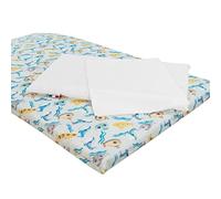 Baby IdeaMaterasso Lettino Campeggio con Cuscino Sfoderabile Pieghevole a Norma EN16890:2017 100% Cotone Oeko-tex® Interno Certificato Certipur™ 60x120x4 OMAGGIO Borsa da Viaggio (Nemo)