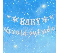 Baby It's Cold Outside Decorazioni Banner per l'inverno Sesso Rivela Inverno Baby Shower Decorazioni Fiocco di Neve Ghirlanda