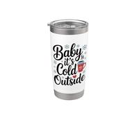 Baby It's Cold Outside - Tazza da caffè con scritta "Baby It's Cold Outer", divertente Bicchiere termico in acciaio inox doppia parete