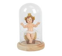 Baby Jesus - Luminous Resin Holy Figurine With Light, Collectible Christian Statue, Small Decorative Saint Jesus Ornament | Nativity Scene Display For Church Office Holiday Believers Christmas Decorat