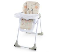 BABY JOY Seggiolone convertibile per neonati e bambini, regolabile in altezza, seggiolone Grow & Go con reclinabile e poggiapiedi, doppio vassoio rimovibile, sedia portatile con ruote (beige foresta)