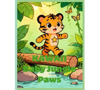 Baby Jungle Paws: A Cute Baby Jungle Animals Coloring Book for Kids Ages 3-8: fun and easy toddlers kids coloring pages