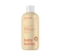 ATTITUDE Bubble Body Wash for Baby, EWG Verified, Dermatologically Tested, Plant and Mineral-Based, Vegan, Pear Nectar, 473 mL