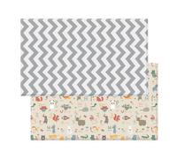Baby MAT PLAYMAT - DWINGULER Slim - Zigzag Grey - Medium 180 x 140 x 8 mm, reversibile, morbido, privo di sostanze nocive, impermeabile, antiscivolo, certificato CE