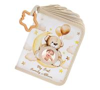 baby memory book - personalized family keepsake, soft educational album, cute cloth storytelling scrapbook | design fotografico interattivo creativo per fratelli più piccoli, madre, padre, sorelle, fr