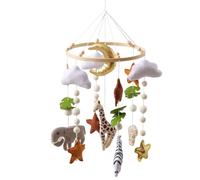 Baby Mobile - Animale in feltro interattivo fatto a mano, lettino portatile da appendere | Per calmare lo sviluppo, intrattenimento per le ragazze camera dei bambini
