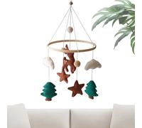 Baby Mobile Bassinet, Crib di cervi in legno Mobils DECITERY, 17.72x9.06 pollici giocattoli sensoriali rilassanti per la rivelazione di genere, ragazzi, ragazze, di gioco per il compleanno della