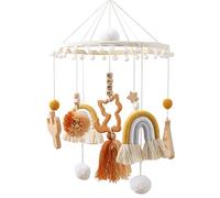 Baby Mobile - Campana da appendere in legno, con palline di feltro, per cameretta dei bambini, per neonati, regalo per neonati o ragazzi
