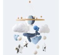 Baby Mobile - Campanello a vento 3D a balena, con ciondolo a forma di balena, per la cameretta dei bambini, regalo per neonati e ragazze