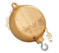 Baby Mobile - Carillon da lettino, effetto legno, per bambini, con motore mobile, carillon per bambini, con ciondolo a forma di campana, per lettino e lettino