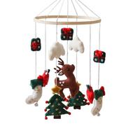 Baby Mobile, Christmas Nursery Wind Chime, Felt Reindeer, Tree Design, Soft Safe Hanging Decor for Crib, Children's Room, Birthday, Girls, Bedroom, Play Area, Wall Display