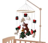 Baby Mobile For Bassinet, Crib Mobile For Boys, Christmas Bassinet, Wind Chime, Felt Reindeer Christmas Tree Nursery Decor For Children's Room Birthday Bedroom Girls Play Wall