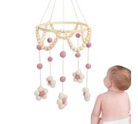 Baby Mobile, Hangable Wind Chime Toy with Bells, Crib Bassinet Playpen, 23.62x7.68 Inches Soothing Overhead Decoration for Infant Nursery Room, Girls Boys Bedside Entertainment Sleep Aid
