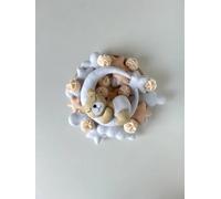Baby mobile Montessori Giostrina lettino per neonato Carillon giostrina musicale in feltro, idea regalo neonato baby shower (Orsacchiotto)