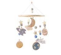 Baby Mobile Per Culla | Decorazione Legno Per Camera Dei Bambini | Giostrina Rotante 360 Gradi Spaziale Stimolazione Visiva Sonno Neonato Giochi Notturni Asilo