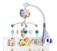 Baby Mobile per culla, mobile musicale con proiettore luminoso, dolce luce notturna, bambino addormentato | Mobile per bambina, giocattolo educativo, melodie rilassanti, decorazione moderna, culla di