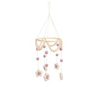 Baby Mobile Toys, Bed Wind Chime, Hangable Overhead Decor with Soothing Bell, Sensory Development Focus, Soft Plush Ornament for Bassinet, Playpen, Bedroom, Cribs, 23.62x7.68 Inches