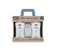 Chicco Baby Moments Set con Bagno Corpo da 200 Ml, Shampo Senza Lacrime da 200 ml, Pasta Lenitiva da 100 Ml, Idea Regalo, 0 Mesi +