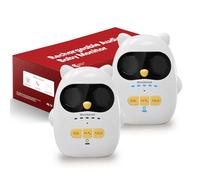 Baby monitor audio con batteria ricaricabile, citofono wireless per la casa, interfono full duplex con portata di 300 m, suono chiaro, luce notturna per bambini, anziani, animali domestici