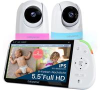 Baby monitor Full HD con schermo diviso e 2 telecamere Babysense 1 St