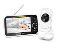 Baby Monitor, HelloBaby Baby Monitor con fotocamera e audio, schermo LCD a colori da 5", telecamera a visione notturna a infrarossi, modalità VOX