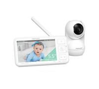 BABY MONITOR MOMCOZY BM03, con telecamera, comando vocale, Bianco