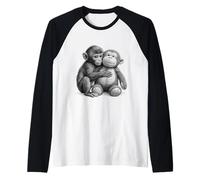 Baby Monkey Punch Cute Maglia con Maniche Raglan
